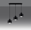 SAVAR 3 pendellampor svart + 3x LED-lampa E27 3000K varm 7,5W 620lm
