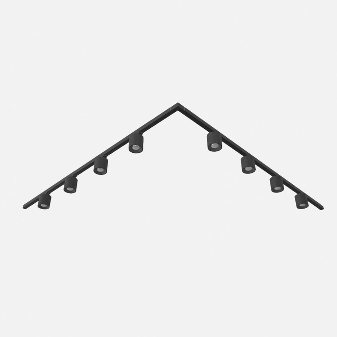 Taklampa, 8 spots, 3-fas strömskenor, ORBIS