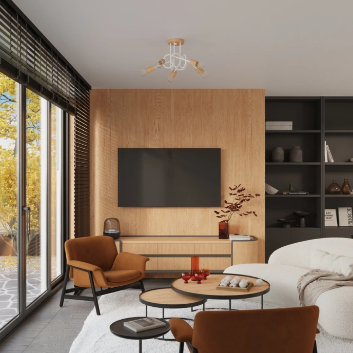 Ljuskrona EMBER 3 vit