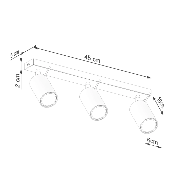 Plafond RING 3L olivgrön