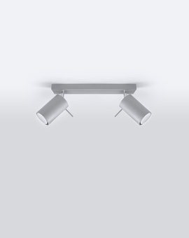 Plafond RING 2 grå + 2x LED-lampa GU-10 4000K Kall 7W 630lm