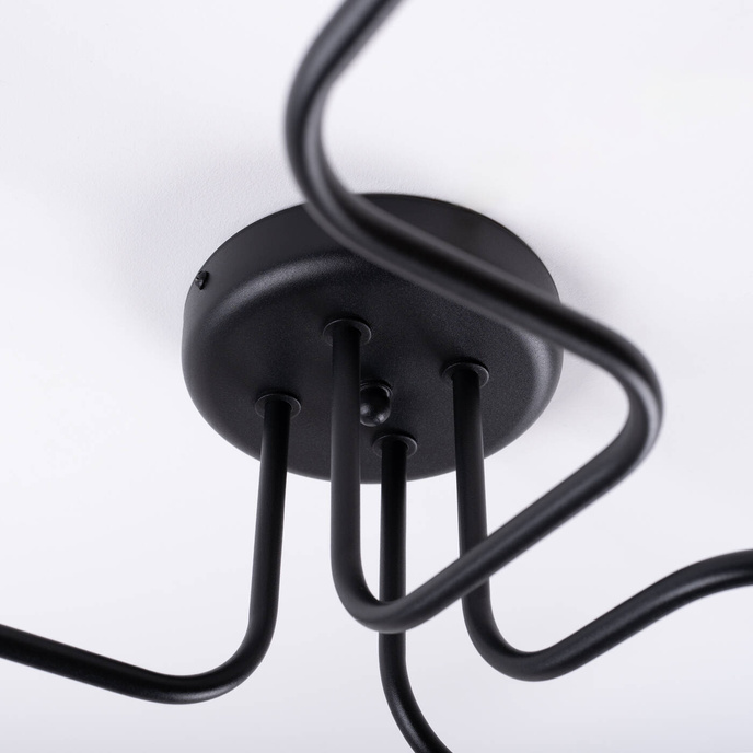 Ljuskrona VECTOR 4 svart + 4X LED-lampa E27 3000K 7W 760lm