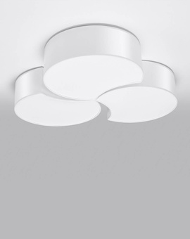 Plafond CIRCLE 3B vit + 6x LED-lampa E27 3000K varm 7,5W 620lm