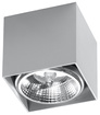 Plafond BLAKE grå + 1x LED-lampa GU10 AR111 3000K varm 12W 800lm