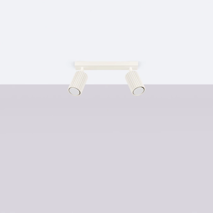 Taklampa KARBON 2 beige