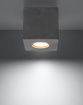 Plafond QUAD betong + 1x LED-lampa GU-10 3000K varm 7W 620lm