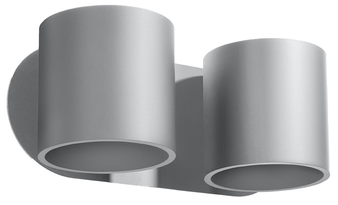 Vägglampa ORBIS 2 grå + 2x LED-lampa G9 3000K varm 4,5W 510lm