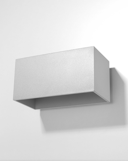 Vägglampa QUAD MAXI grå + 2x LED-lampa G9 3000K varm 4,5W 510lm