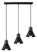 TALEJA 3 pendellampor svart [E27] + 3x LED-lampa E27 3000K varm 7,5W 620lm
