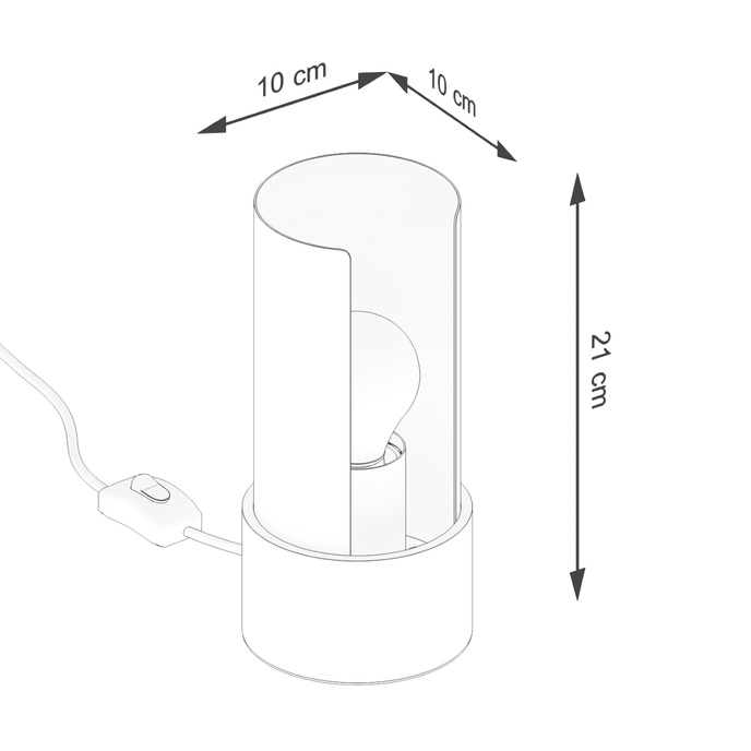 FLASH skrivbordslampa vit + 1x LED-glödlampa E27 4000K Cold 7,5W 690lm