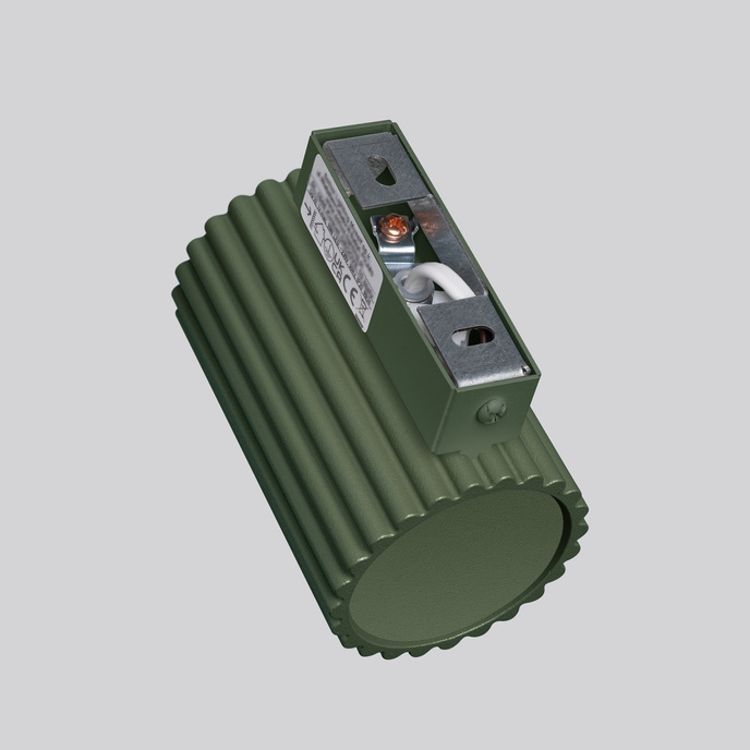 Vägglampa KARBON 10 olivgrön + 1x LED-lampa GU-10 4000K Cold 7W 530lm