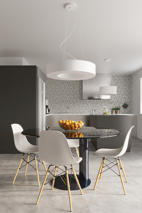 Ljuskrona SATURNO 50 vit + 5x LED-lampa E27 3000K varm 7,5W 620lm