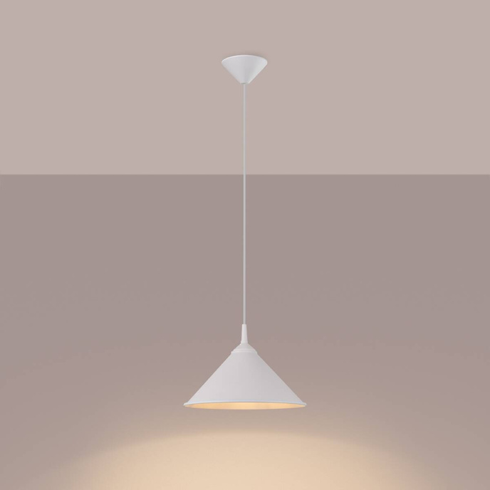 ZUMA taklampa vit + 1x LED-glödlampa E27 3000K varm 7,5W 620lm