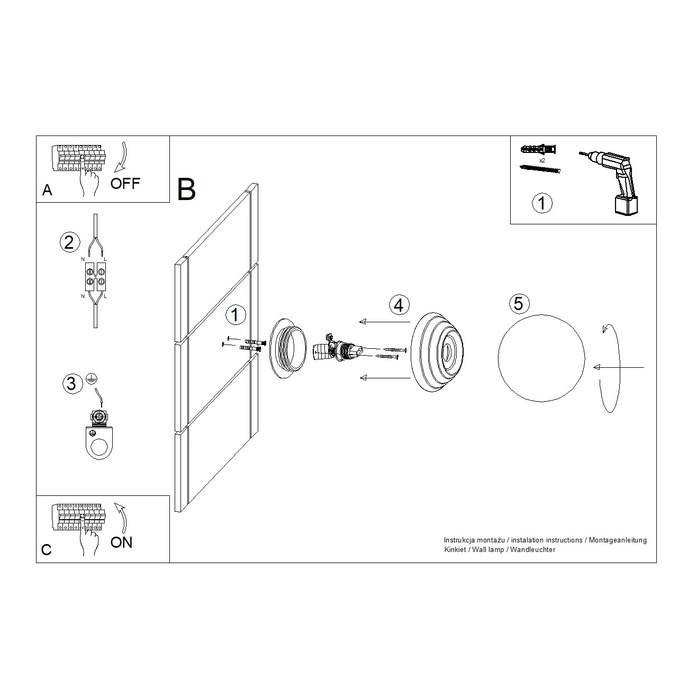 Vägglampa ZORI orange IP44