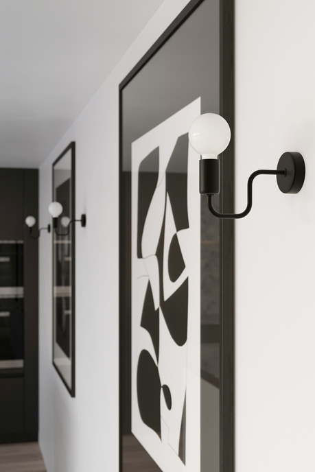 Ljuskrona VECTOR 4 svart + 4x LED-lampa E27 4000K Kall 7,5W 650lm