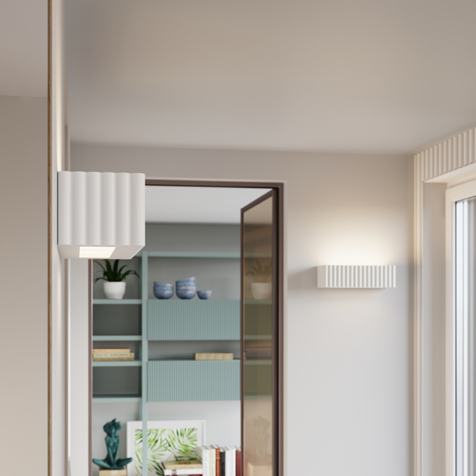 Vägglampa keramik RIGATA