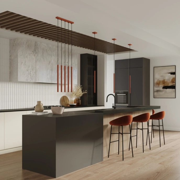 Taklampa PASTELO 1 röd ockra