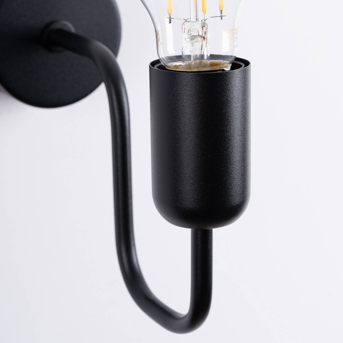 Vägglampa VECTOR svart + 1X LED-lampa E27 3000K 7W 760lm