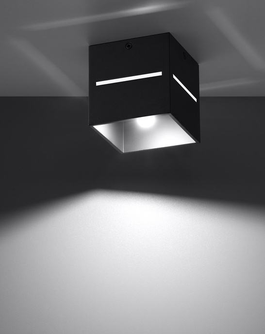 Plafond LOBO svart + 1x LED-lampa G9 3000K varm 4,5W 510lm