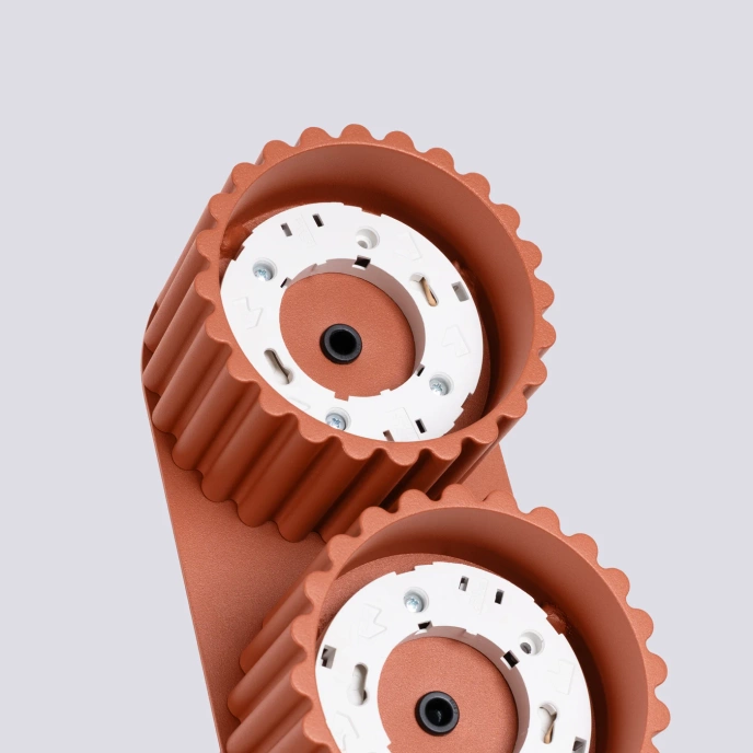 Taklampa AURA 2 röd ochra Gx53