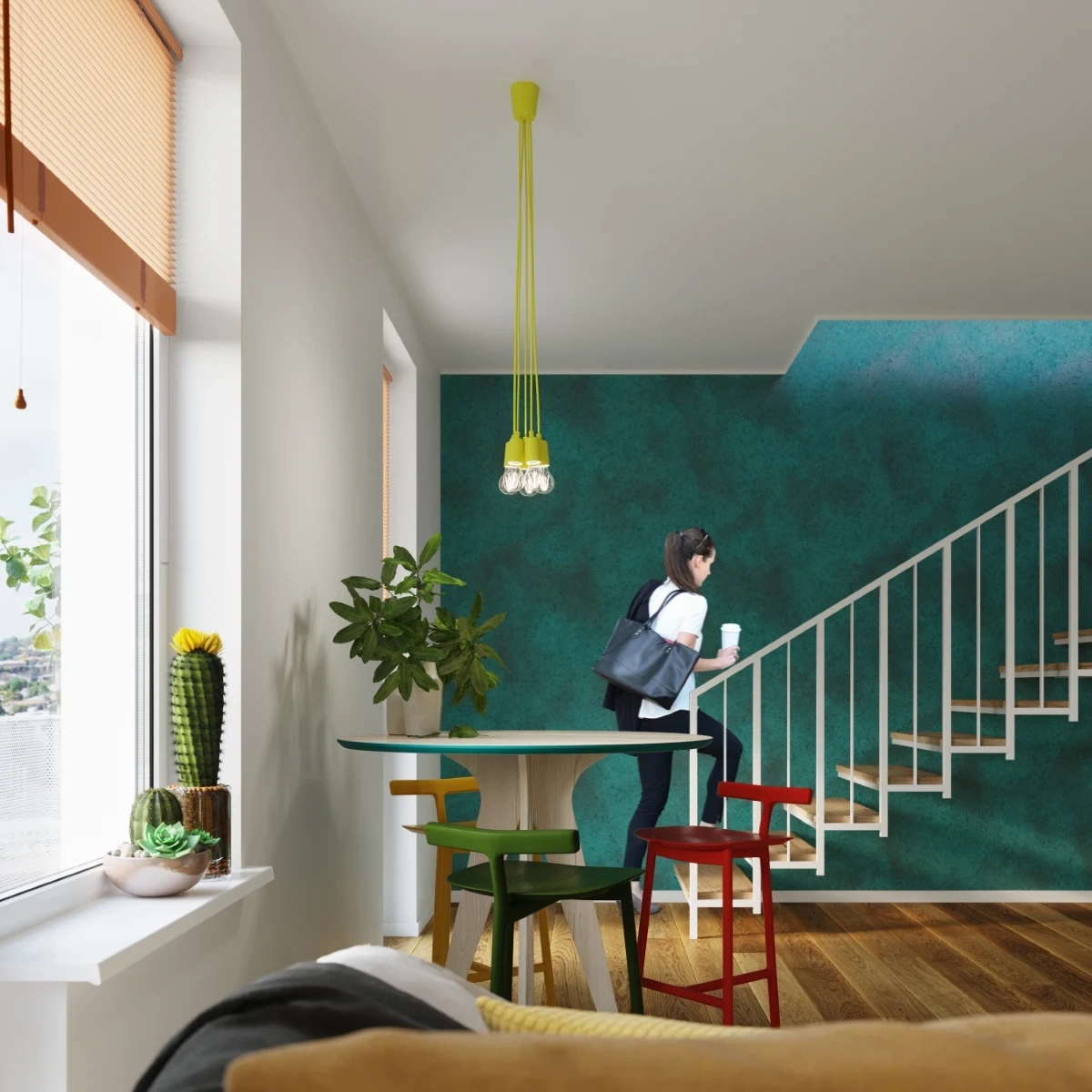 Pendel lampa DIEGO 1 gul