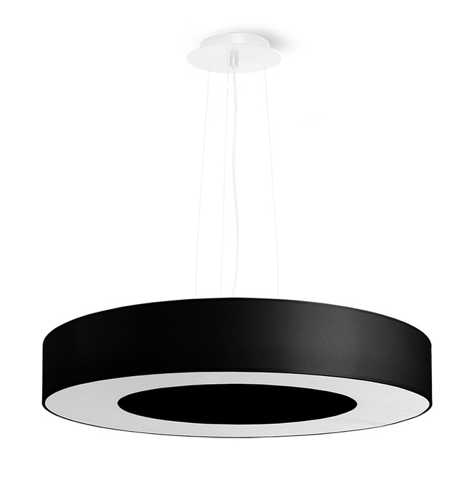 Ljuskrona SATURNO SLIM 50 svart + 5x LED-lampa E27 3000K varm 7,5W 620lm