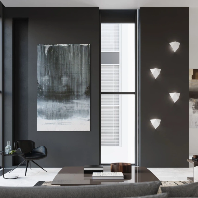 Vägglampa SOLIDO vit