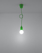 DIEGO 1 grön pendellampa + 1x LED-lampa E27 4000K Cold 7,5W 650lm