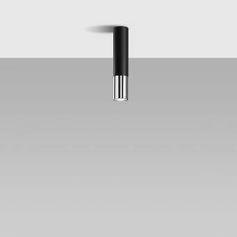 Plafond LOOPEZ svart/krom