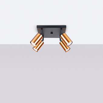 Plafond WINX 4 svart/koppar