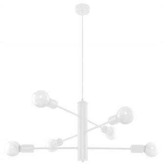 DUOMO 6 ljuskrona vit