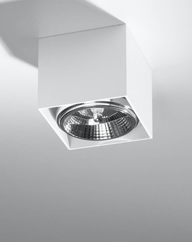 Plafond BLAKE White + 1x LED-lampa GU10 AR111 4000K COLD 10W 850lm