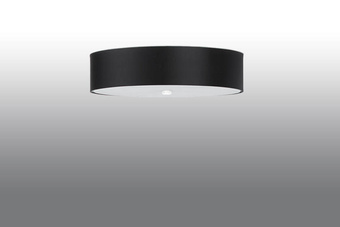 Plafond SKALA 50 svart + 5x LED-lampa E27 4000K Kall 7,5W 650lm