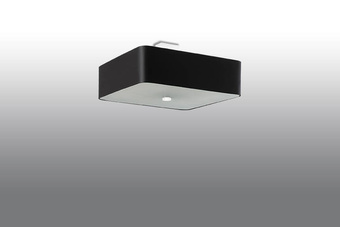 Plafond LOKKO 45 svart + 5x LED-lampa E27 3000K varm 7,5W 620lm