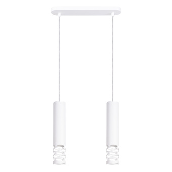 Taklampa LIRO 2 vit + 2X LED-lampa GU-10 4000K kall 7W 530lm