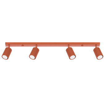 Plafond KARBON 4L ockraröd + 4x LED-lampa GU-10 4000K Kall 7W 530lm