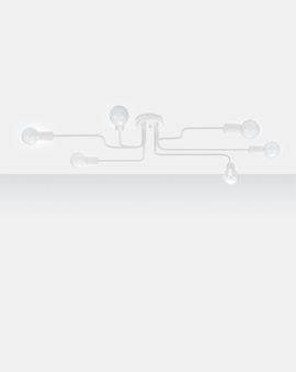 Ljuskrona HECTOR 6 vit + 6x LED-lampa E27 3000K varm 7,5W 620lm