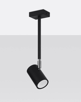 Plafond NORANO svart + 1x LED-lampa GU-10 3000K varm 7W 620lm