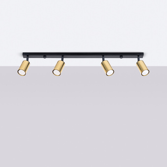 Plafond WINX 4L svart/guld