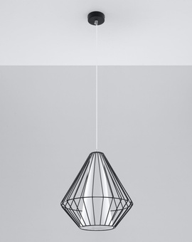 DEMI taklampa svart + 1x LED-lampa E27 4000K Cold 7,5W 650lm