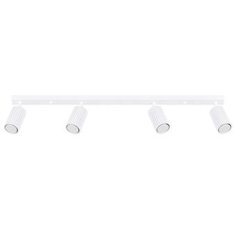 Plafond KARBON 4L vit + 4x LED-lampa GU-10 4000K kall 7W 530lm