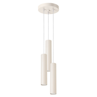 LAGOS 3P beige taklampa + 3x GU-10 3000K varm 7W 510lm LED-lampa