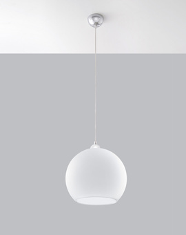 BALL taklampa vit + 1x LED-glödlampa E27 3000K varm 7,5W 620lm