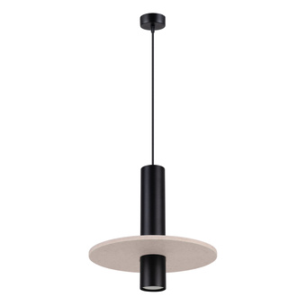Taklampa PELTA 1 svart/beige