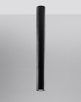 Plafond LAGOS 60 svart + 1x LED-lampa GU-10 4000K Cold 7W 630lm