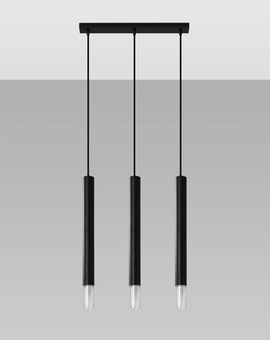 WEZYR 3 pendellampor svart + 3x LED-lampa G9 3000K varm 4,5W 510lm