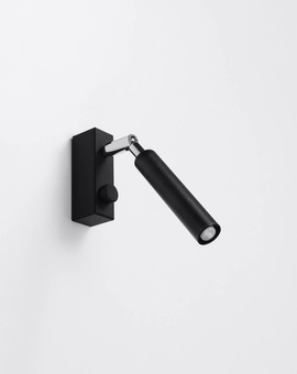 Vägglampa EYETECH 1 svart + 1x LED-lampa G9 4000K kall 4,5W 530lm