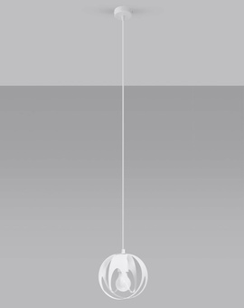 TULOS 1 taklampa vit + 1x LED-lampa E27 4000K Kall 7,5W 650lm