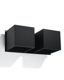 Vägglampa QUAD 2 svart + 2x LED-lampa G9 4000K Cold 4,5W 530lm