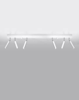 Plafond EYETECH 6 vit + 6x LED-lampa G9 4000K kall 4,5W 530lm